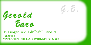 gerold baro business card